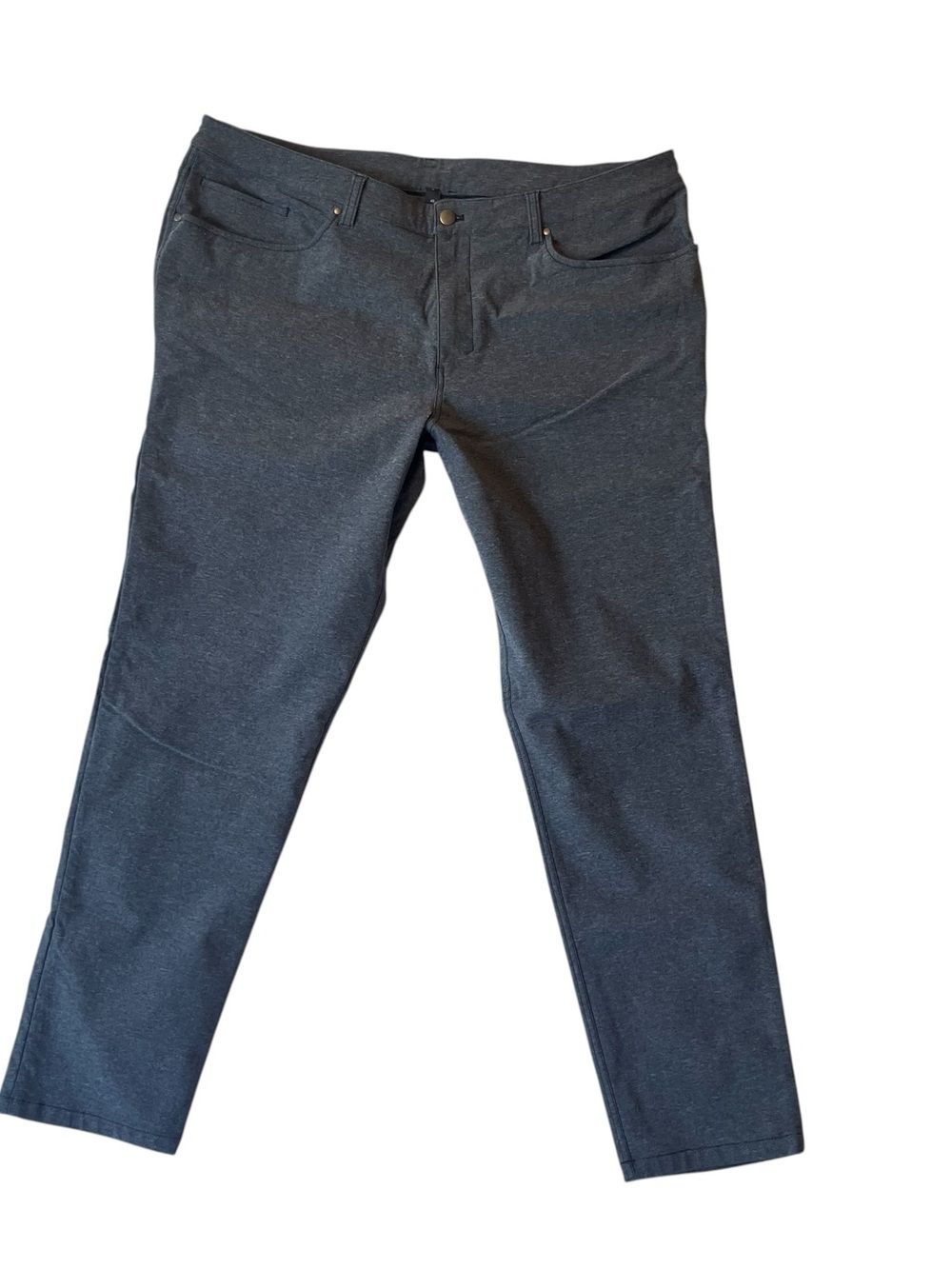 Lululemon ABC pants Skinny Tech Canvas 40 x 30 Mens Gray Heathered black Stretch